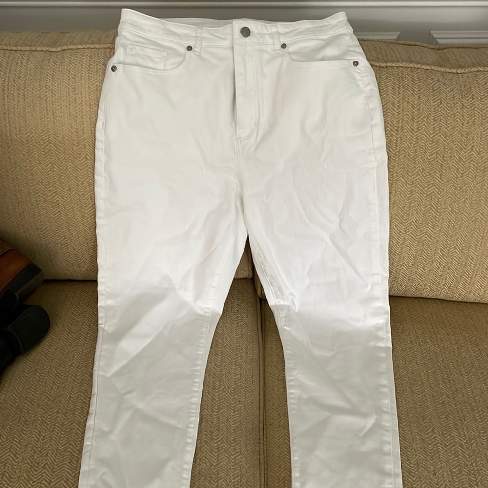 Loft size 12 white jeans.